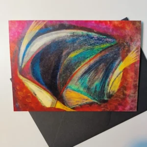 Abstract colorful painting on white background.