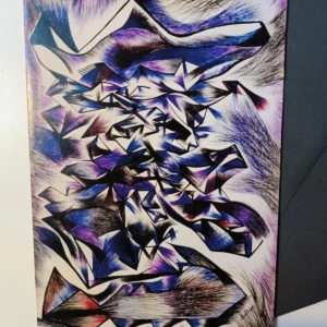 Violet black fragmented triangular ink composition